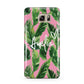 Personalised Pink Green Banana Leaf Samsung Galaxy Note 5 Case