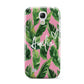 Personalised Pink Green Banana Leaf Samsung Galaxy S4 Mini Case