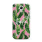 Personalised Pink Green Banana Leaf Samsung Galaxy S4 Mini Case