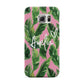 Personalised Pink Green Banana Leaf Samsung Galaxy S6 Edge Case