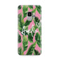 Personalised Pink Green Banana Leaf Samsung Galaxy S9 Case