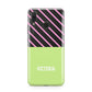 Personalised Pink Green Striped Huawei Nova 3 Phone Case
