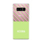 Personalised Pink Green Striped Samsung Galaxy S8 Case