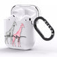 Personalised Pink Grey Giraffes AirPods Clear Case Side Image