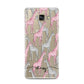Personalised Pink Grey Giraffes Samsung Galaxy A3 2016 Case on gold phone