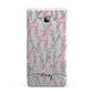 Personalised Pink Grey Giraffes Samsung Galaxy A7 2015 Case