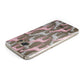 Personalised Pink Grey Giraffes Samsung Galaxy Case Top Cutout