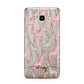 Personalised Pink Grey Giraffes Samsung Galaxy J7 2016 Case on gold phone