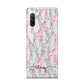 Personalised Pink Grey Giraffes Sony Xperia 10 III Case