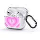 Personalised Pink Heart AirPods Glitter Case 3rd Gen Side Image