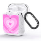 Personalised Pink Heart AirPods Glitter Case Side Image