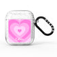 Personalised Pink Heart AirPods Glitter Case