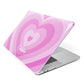 Personalised Pink Heart Apple MacBook Case Side View