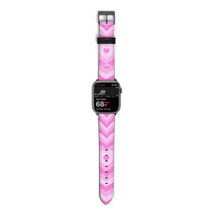 Personalised Pink Heart Watch Strap
