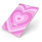 Personalised Pink Heart Apple iPad Case on Gold iPad Side View