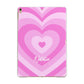 Personalised Pink Heart Apple iPad Gold Case