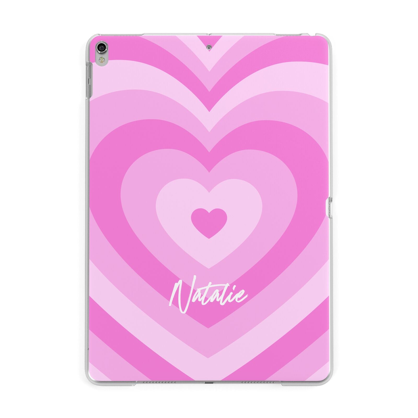 Personalised Pink Heart iPad Case - Main Image