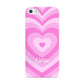 Personalised Pink Heart Apple iPhone 5 Case
