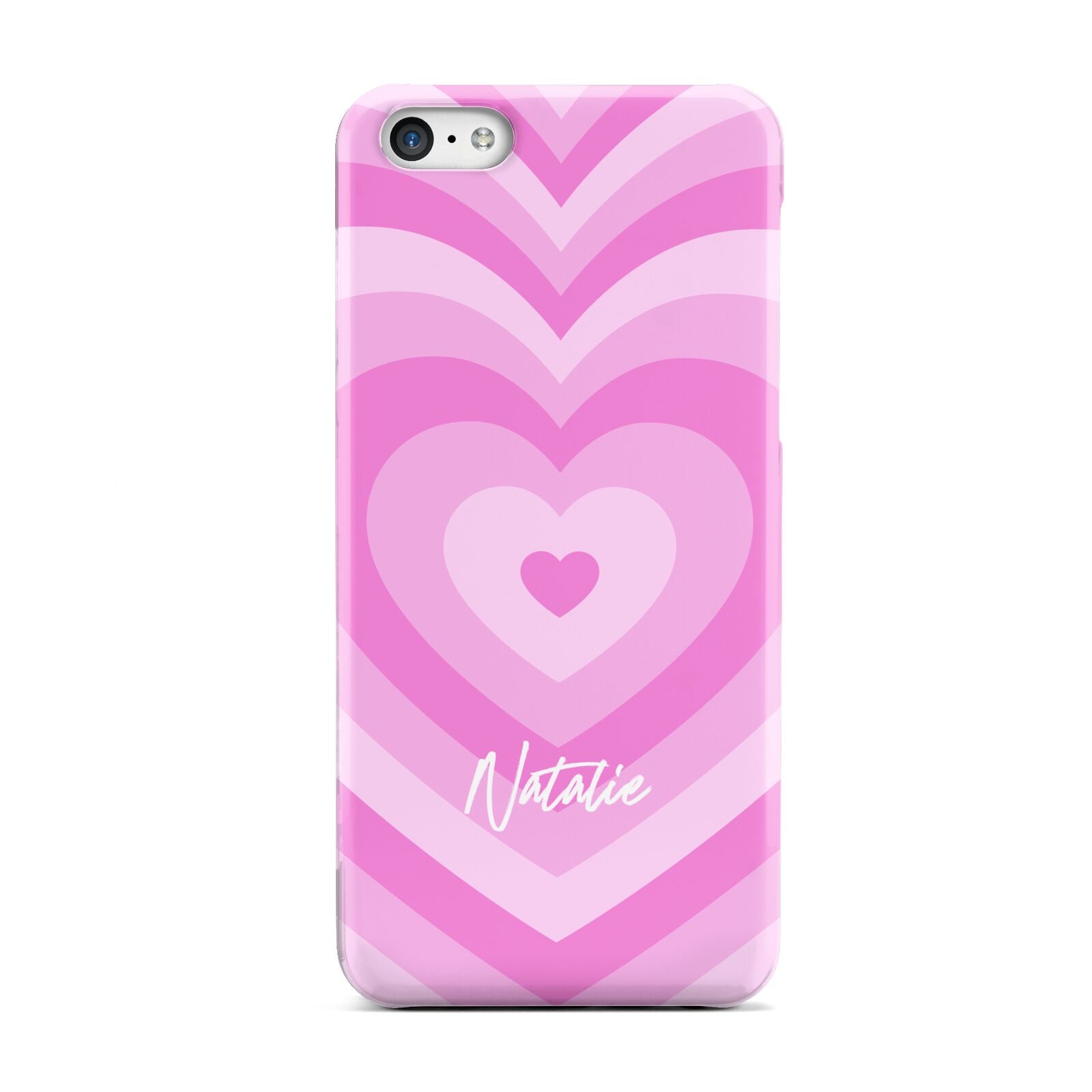 Personalised Pink Heart Apple iPhone 5c Case
