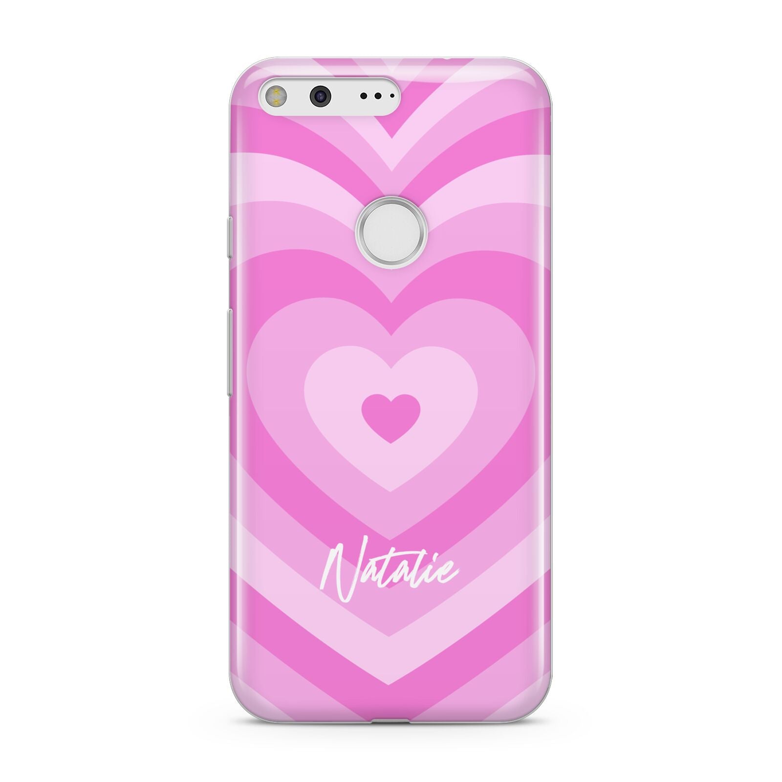 Personalised Pink Heart Google Pixel Case