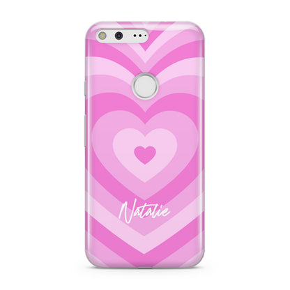 Personalised Pink Heart Google Pixel Case