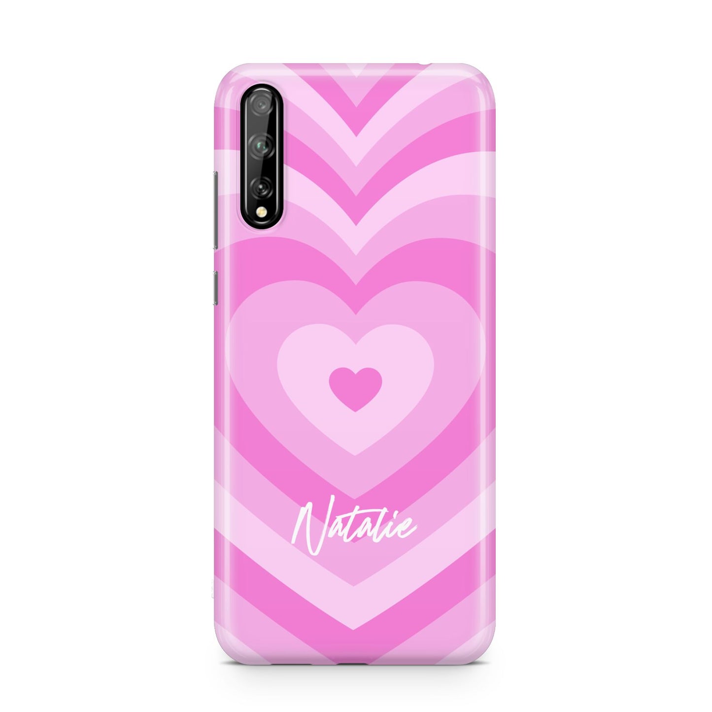 Personalised Pink Heart Huawei Enjoy 10s Phone Case