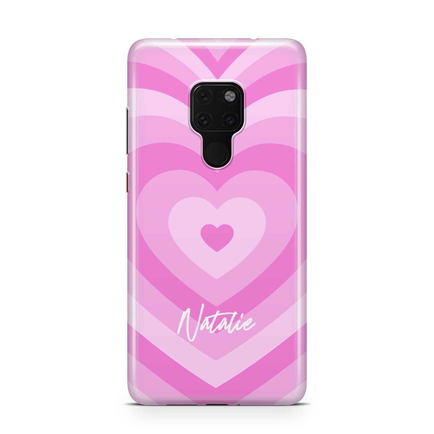 Personalised Pink Heart Huawei Mate 20 Phone Case