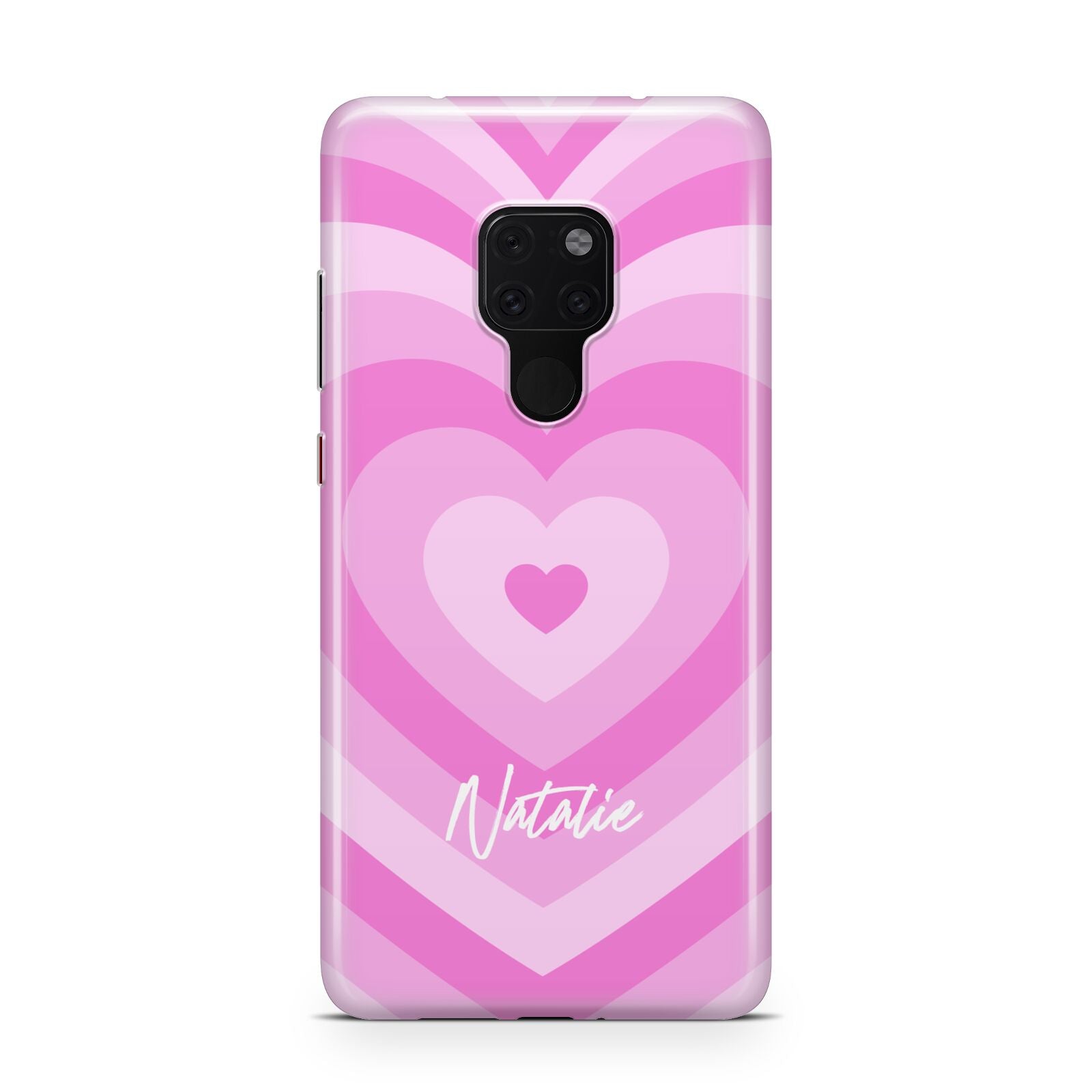Personalised Pink Heart Huawei Mate 20 Phone Case