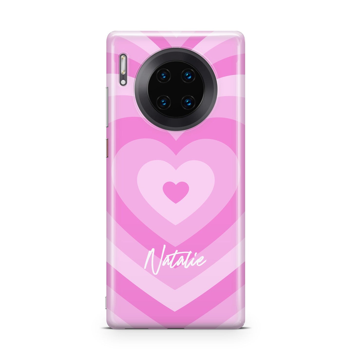 Personalised Pink Heart Huawei Mate 30 Pro Phone Case