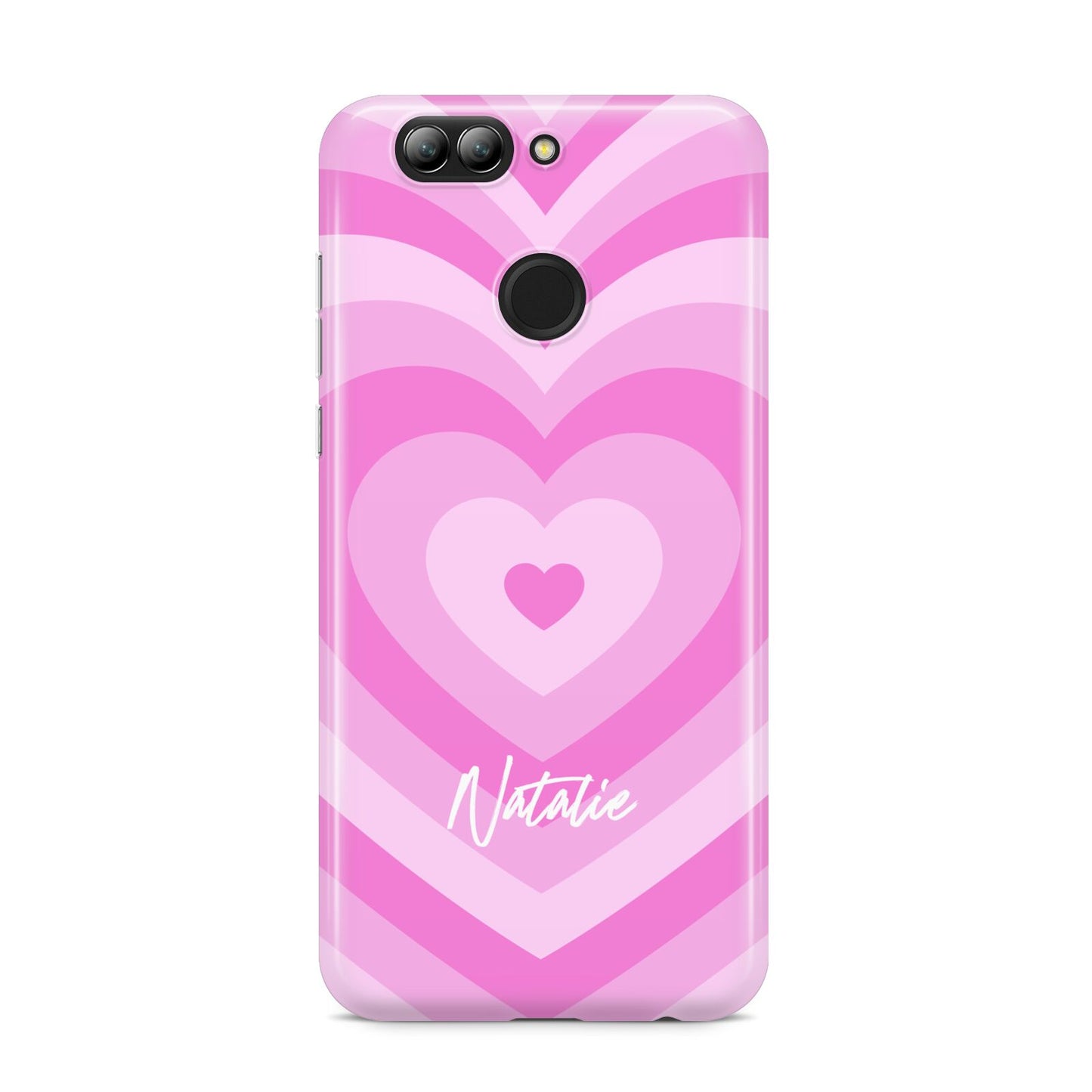 Personalised Pink Heart Huawei Nova 2s Phone Case