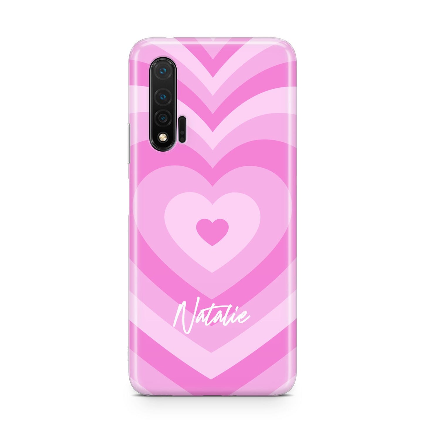 Personalised Pink Heart Huawei Nova 6 Phone Case