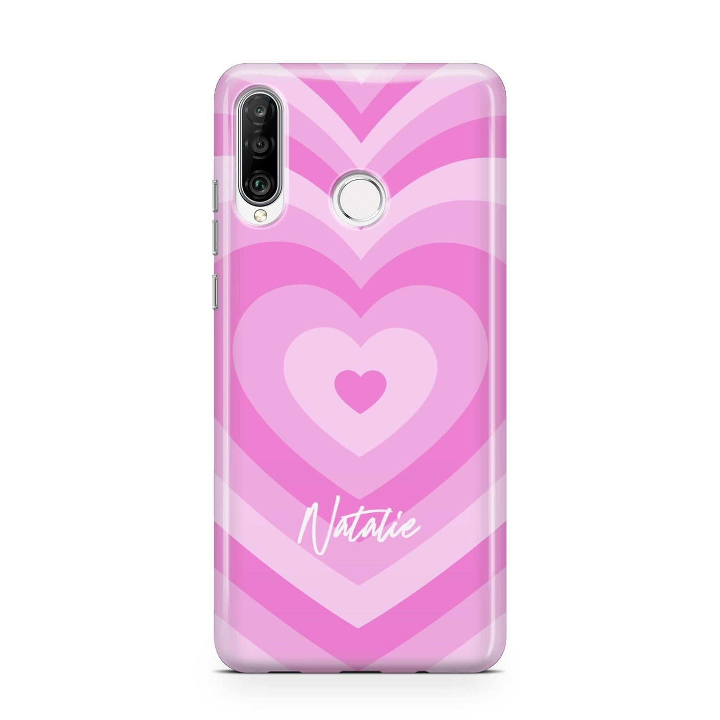 Personalised Pink Heart Huawei P30 Lite Phone Case