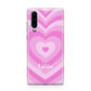 Personalised Pink Heart Huawei P30 Phone Case