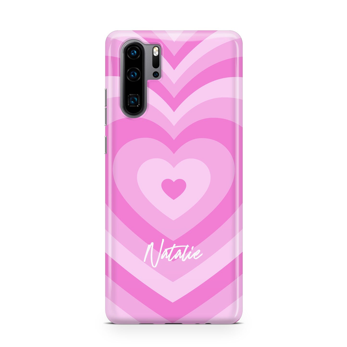 Personalised Pink Heart Huawei P30 Pro Phone Case