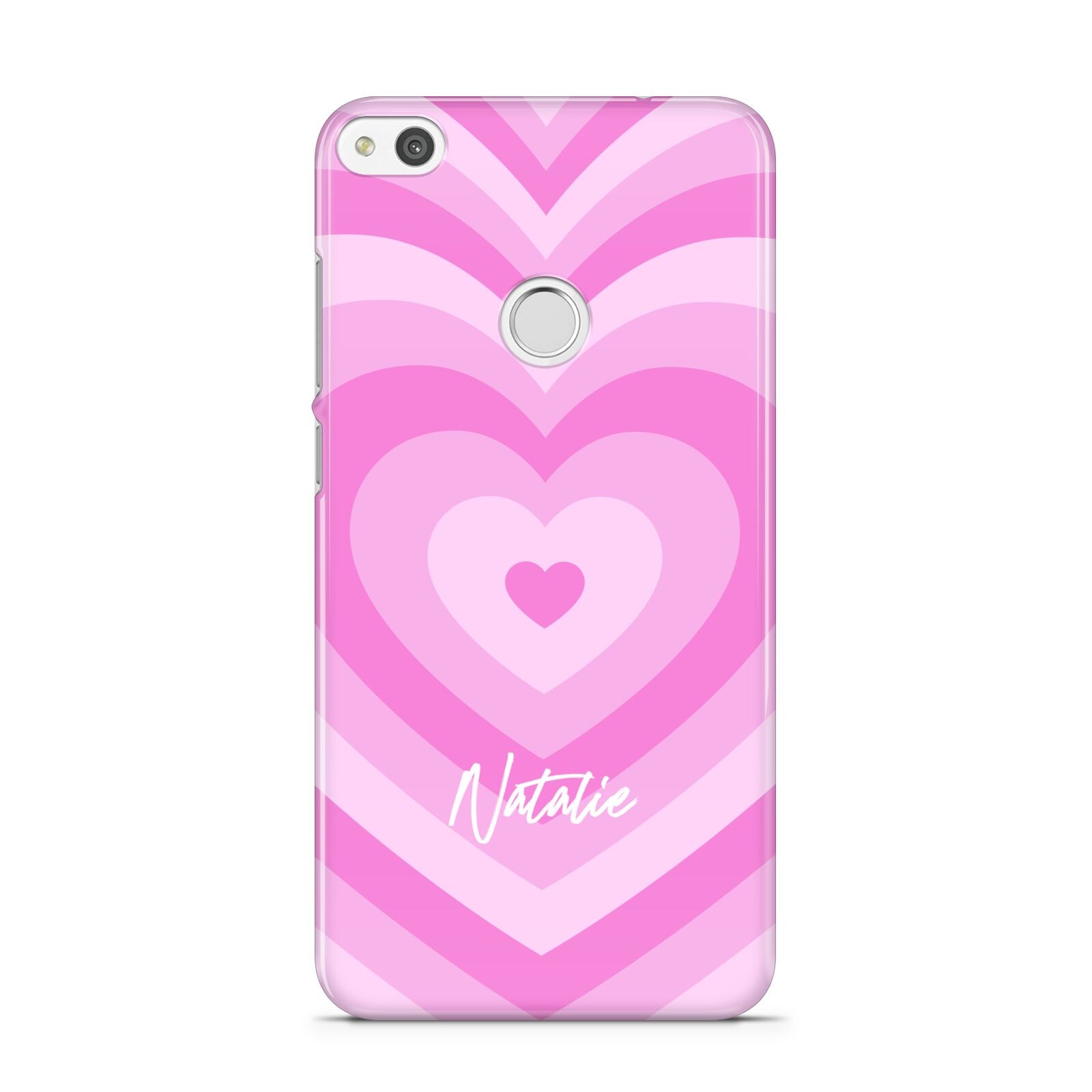 Personalised Pink Heart Huawei P8 Lite Case