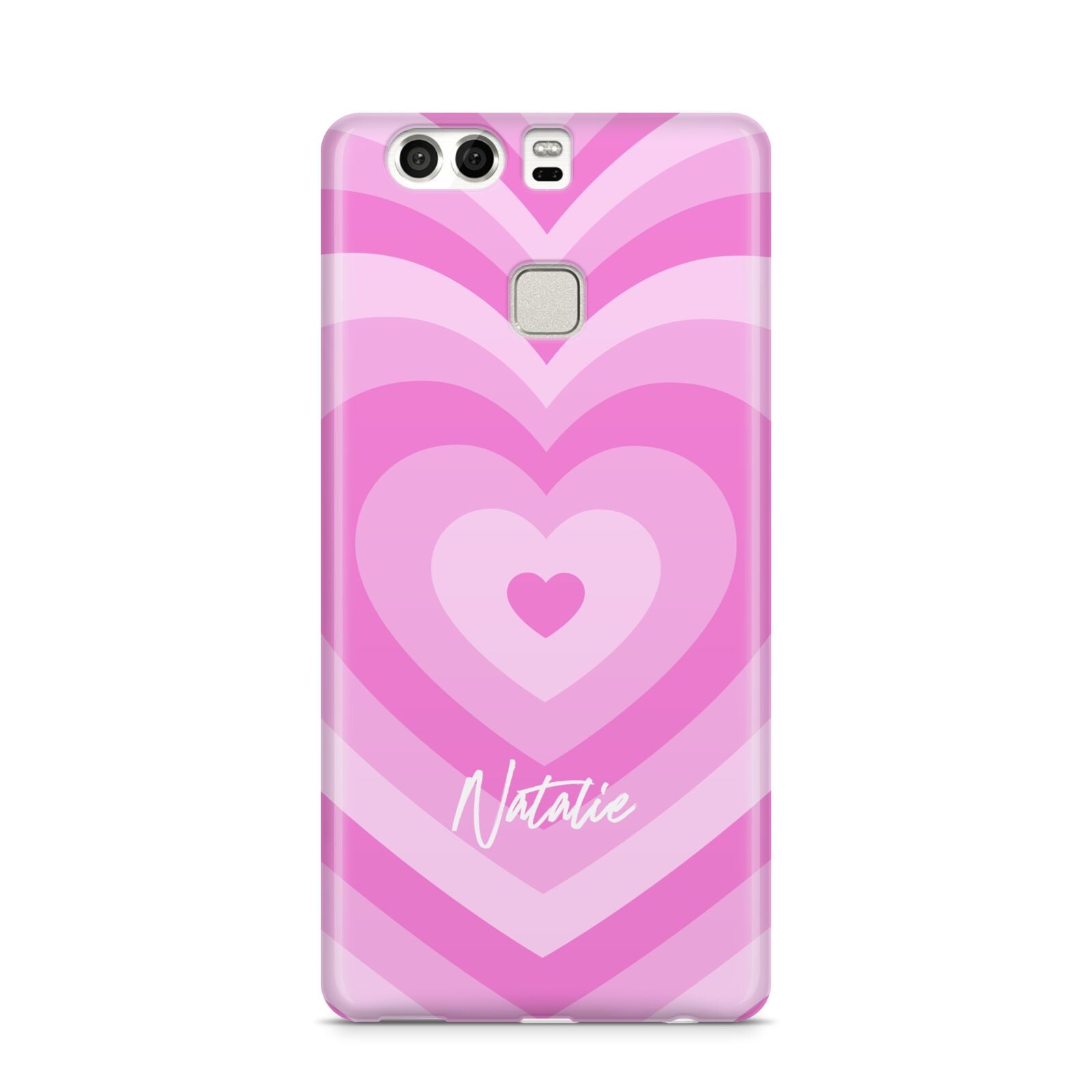 Personalised Pink Heart Huawei P9 Case