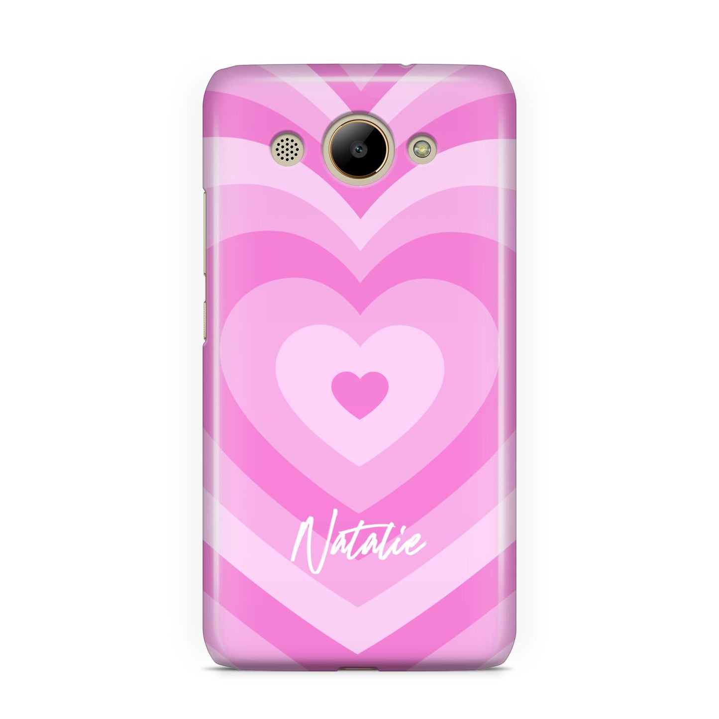 Personalised Pink Heart Huawei Y3 2017