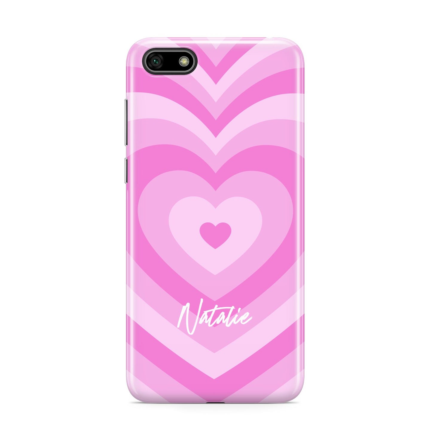 Personalised Pink Heart Huawei Y5 Prime 2018 Phone Case