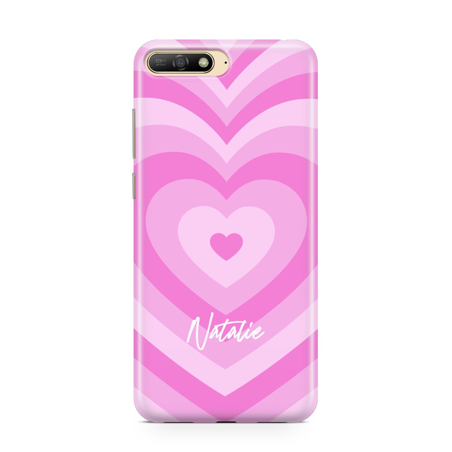 Personalised Pink Heart Huawei Y6 2018