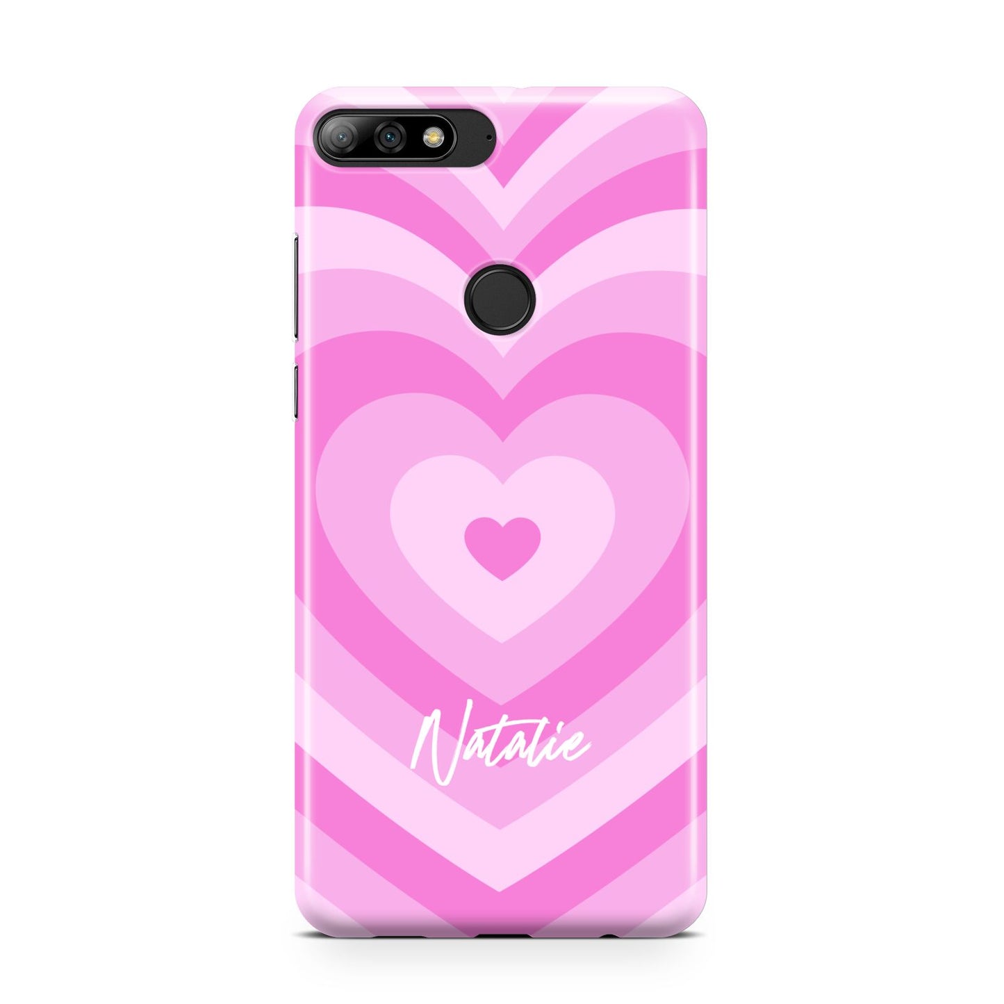 Personalised Pink Heart Huawei Y7 2018