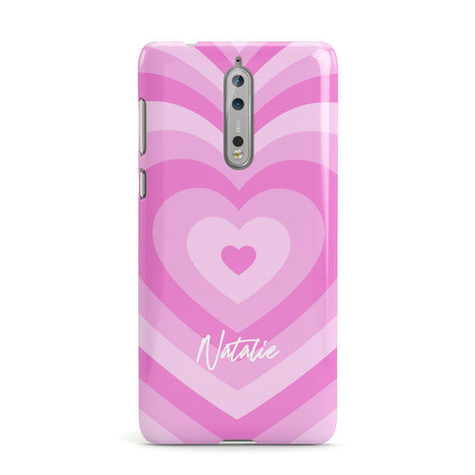 Personalised Pink Heart Nokia Case
