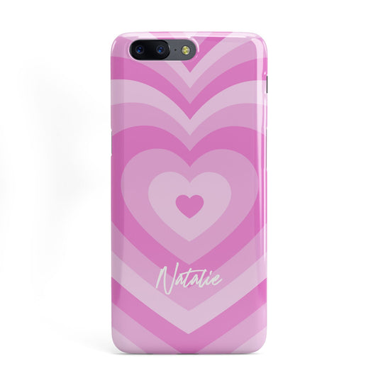 Personalised Pink Heart OnePlus Case