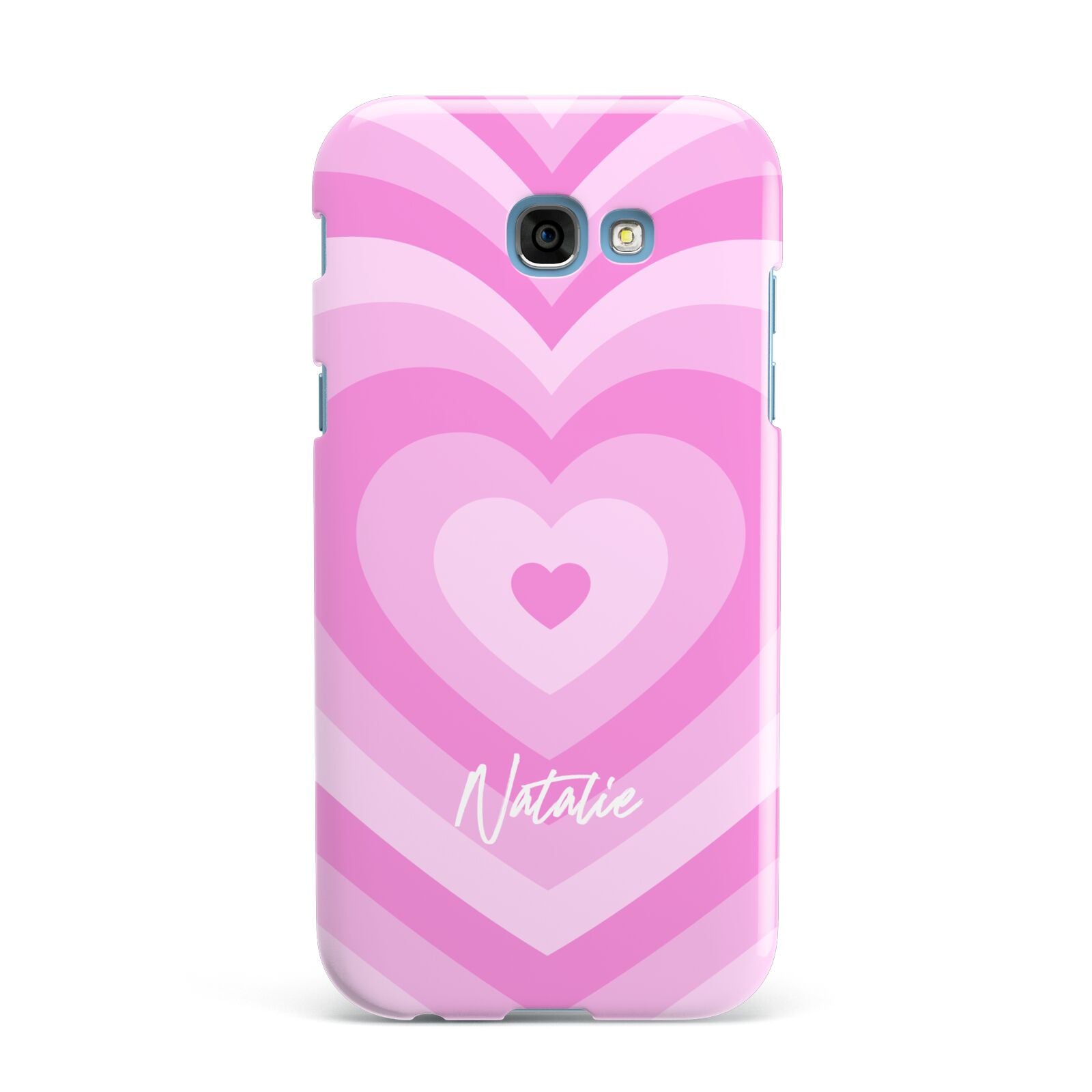 Personalised Pink Heart Samsung Galaxy A7 2017 Case