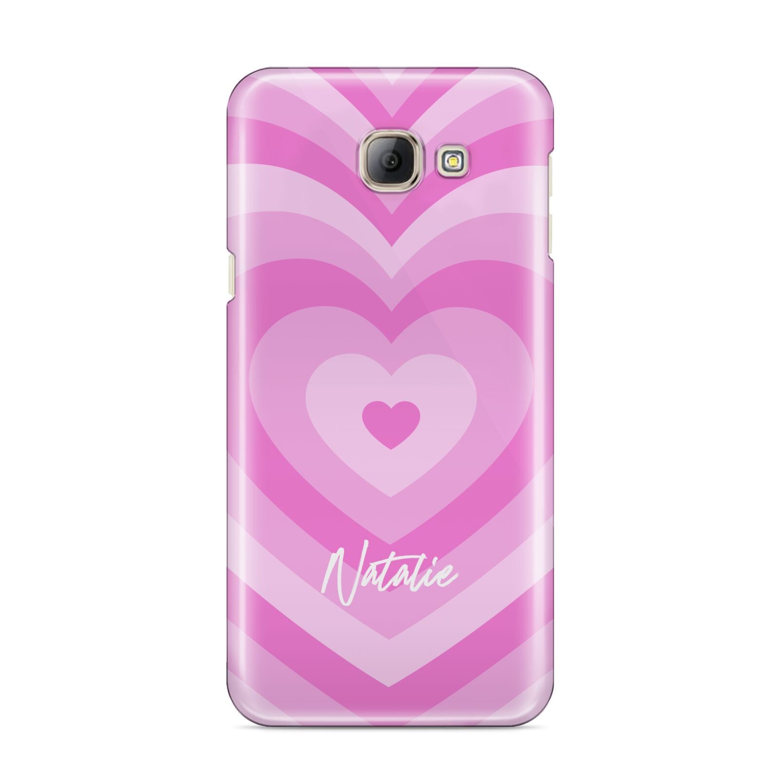 Personalised Pink Heart Samsung Galaxy A8 2016 Case