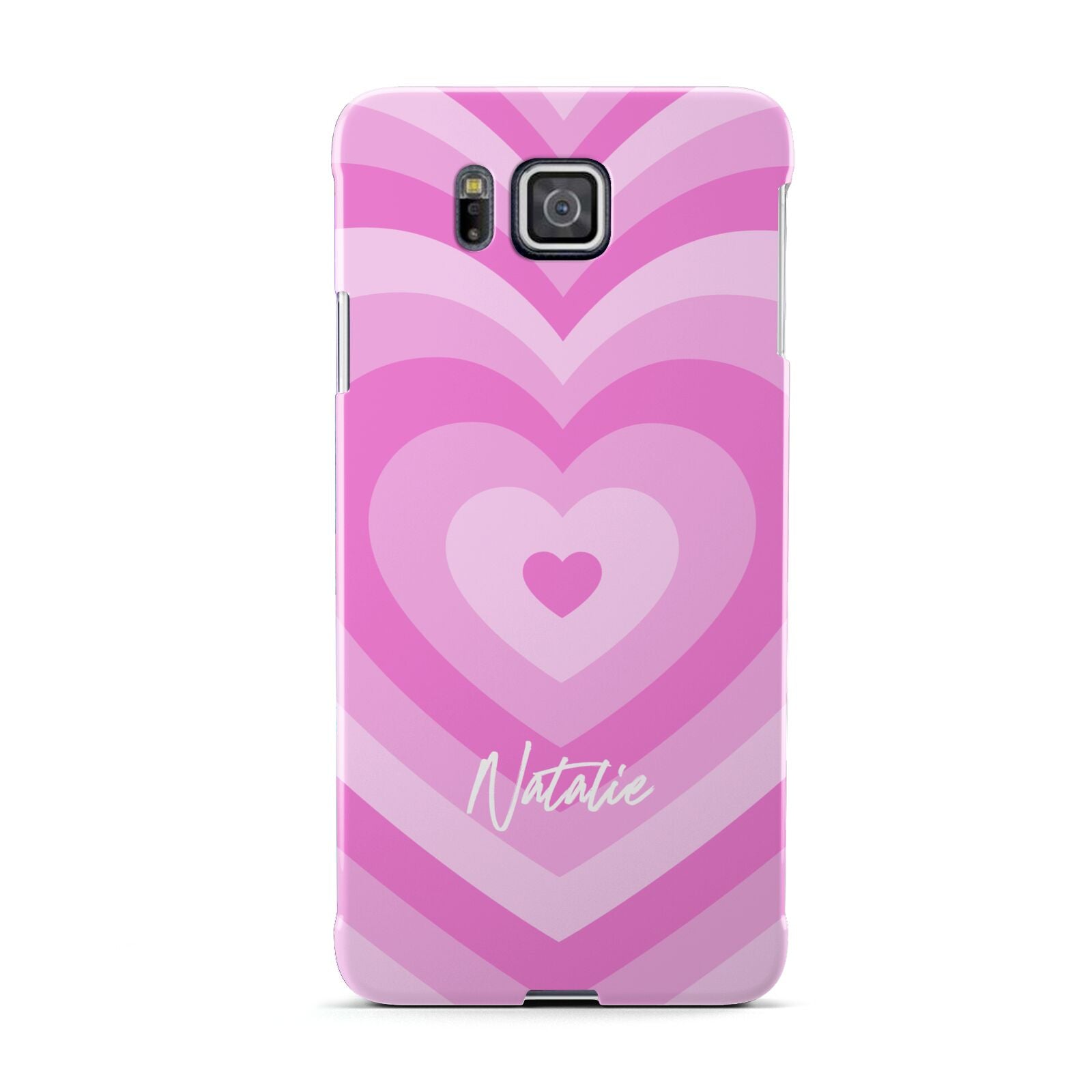 Personalised Pink Heart Samsung Galaxy Alpha Case