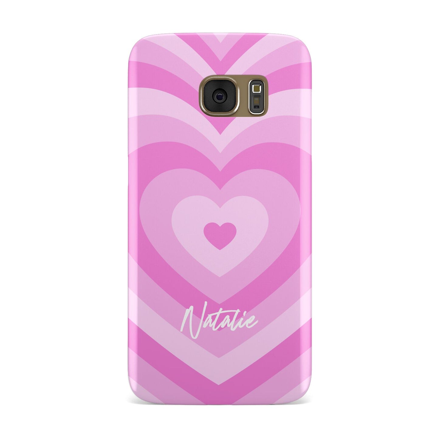 Personalised Pink Heart Samsung Galaxy Case