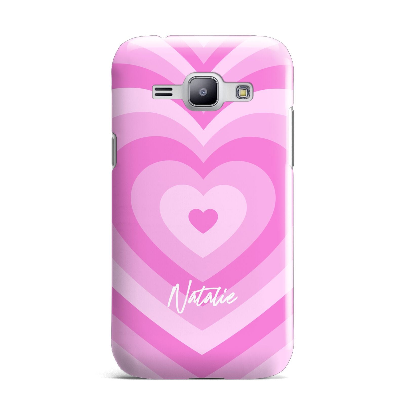 Personalised Pink Heart Samsung Galaxy J1 2015 Case