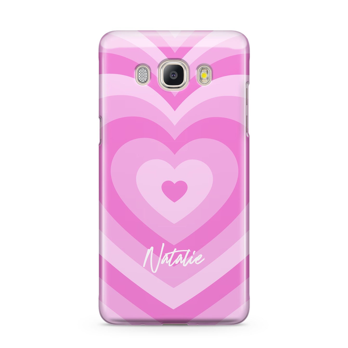 Personalised Pink Heart Samsung Galaxy J5 2016 Case