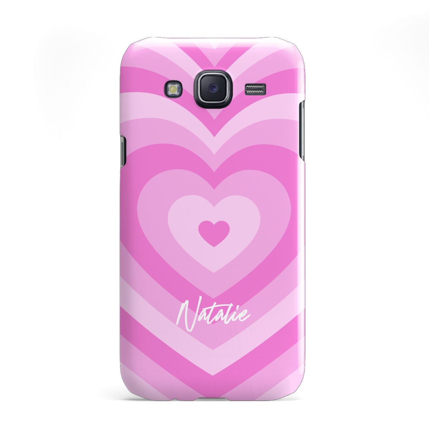 Personalised Pink Heart Samsung Galaxy J5 Case