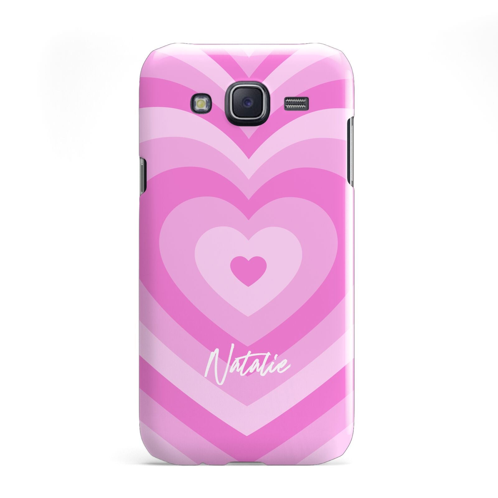 Personalised Pink Heart Samsung Galaxy J5 Case